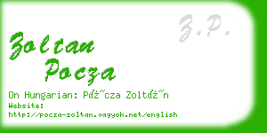 zoltan pocza business card